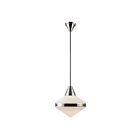 Kuzco Lighting PD348114PNOP Willard 1-Light 60W Polished Nickel and Opal Matte Glass Pendant