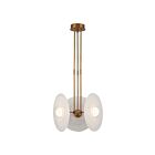 Kuzco Lighting PD350318VBGO Harbour 25W Vintage Brass and Glossy Opal LED Pendant