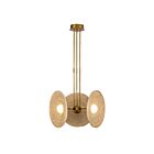 Kuzco Lighting PD350318VBWO Harbour 25W Vintage Brass and Woven LED Pendant