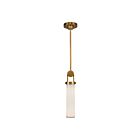 Kuzco Lighting PD355015VBGO Wynwood 1-Light 60W Vintage Brass Glossy Opal Pendant
