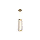 Kuzco Lighting PD374316VBCR-UNV Alai 15W Vintage Brass and Ribbed Glass LED Pendant