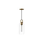 Kuzco Lighting PD401505AGCL Soji 1-Light 60W Aged Gold and Clear
Glass Pendant