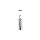 Kuzco Lighting PD401606BNSM Soji 1-Light 60W Brushed Nickel and Smoked Solid Glass Pendant