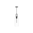 Kuzco Lighting PD401606MBCL Soji 1-Light 60W Clear Glass and Matte Black Pendant