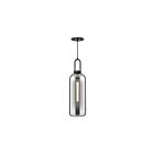 Kuzco Lighting PD401606MBSM Soji 1-Light 60W Black and Smoked Solid Glass Pendant