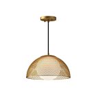 Kuzco Lighting PD402513GDOP Haven 1-Light 60W Gold and Opal Matte Glass Pendant