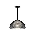Kuzco Lighting PD402513MBOP Haven 1-Light 60W Matte Black and Opal Matte Glass Pendant