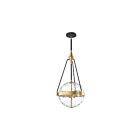 Kuzco Lighting PD406414BGWC Harmony 3-Lights 180W Brushed Gold and Clear Water Glass Pendant