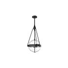 Kuzco Lighting PD406414MBWC Harmony 3-Lights 180W Matte Black and Clear Water Glass Pendant