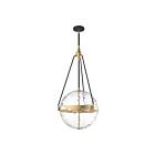 Kuzco Lighting PD406418BGWC Harmony 4-Lights 240W Brushed Gold and Clear Water Glass Pendant