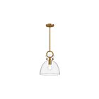 Kuzco Lighting PD411811AGCL Waldo 1-Light 60W Aged Gold and Clear Glass Pendant