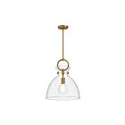 Kuzco Lighting PD411814AGCL Waldo 1-Light 60W Aged Gold and Clear Pendant