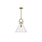 Kuzco Lighting PD412514AGCL Emerson 1-Light 60W Aged Gold and Clear Pendant