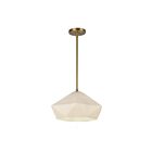 Kuzco Lighting PD424514BGOP Krysta 1-Light 60W Brushed Gold and Opal Matte Glass Pendant