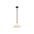 Kuzco Lighting PD451814MBOP Serena 1-Light 60W Matte Black and Opal Matte Glass Pendant