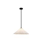 Kuzco Lighting PD451820MBOP Serena 1-Light 60W Matte Black and Opal Matte Glass Pendant