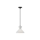 Kuzco Lighting PD473710MBOP Betty 1-Light 60W Matte Black and Opal Glass Pendant