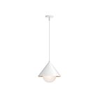 Kuzco Lighting PD485214WHOP Remy 1-Light 60W White and Opal Glass Pendant