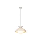 Kuzco Lighting PD490114WHOP Perth 1-Light 60W White and Opal Glass Pendant