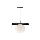 Kuzco Lighting PD501214MBOP Plume 1-Light 60W Matte Black and Opal Matte Glass Pendant