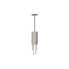Kuzco Lighting PD502204BNCR Bordeaux 11W Brushed Nickel and Clear Ribbed Glass LED Pendant