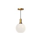 Kuzco Lighting PD506108AGOP Castilla 1-Light 60W Aged Gold and Opal Matte Glass Pendant
