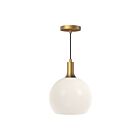 Kuzco Lighting PD506210AGOP Castilla 1-Light 60W Aged Gold and Opal Matte Glass Pendant