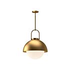 Kuzco Lighting PD507216AGOP Harper 1-Light 60W Aged Gold and Opal Matte Glass Pendant
