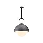 Kuzco Lighting PD507216SLOP Harper 1-Light 60W Steel Shade and Opal Matte Glass Pendant