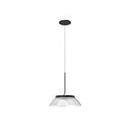Kuzco Lighting PD51612-BK-LG Magellan 13W Black and Clear Acrylic Light Guide LED Pendant