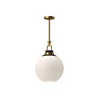 Kuzco Lighting PD520516AGOP Copperfield 1-Light 60W Aged Gold and Opal Matte Glass Pendant