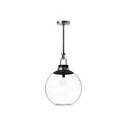 Kuzco Lighting PD520516CHCL Copperfield 1-Light 60W Chrome and Clear Glass Pendant