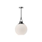 Kuzco Lighting PD520516CHOP Copperfield 1-Light 60W Chrome and Opal Matte Glass Pendant
