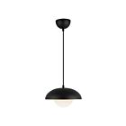 Kuzco Lighting PD522011MBOP Rubio 1-Light 60W Matte Black and Opal Matte Glass Pendant