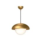 Kuzco Lighting PD522016AGOP Rubio 1-Light 60W Aged Gold and Opal Matte Glass Pendant