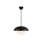 Kuzco Lighting PD522016MBOP Rubio 1-Light 60W Matte Black and Opal Matte Glass Pendant