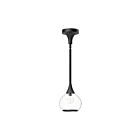 Kuzco Lighting PD524006MBCL Hazel 1-Light 60W Matte Black and Clear Glass Pendant