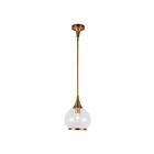 Kuzco Lighting PD524110AGCL Hazel 1-Light 60W Aged Gold and Clear Glass Pendant