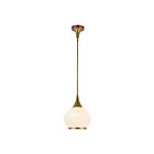 Kuzco Lighting PD524110AGOP Hazel 1-Light 60W Aged Gold and Opal Matte Glass Pendant