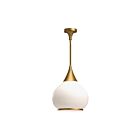 Kuzco Lighting PD524214AGOP Hazel 1-Light 60W Aged Gold and Opal Matte Glass Pendant