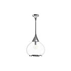 Kuzco Lighting PD524214CHCL Hazel 1-Light 60W Chrome and Clear Glass Pendant