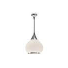 Kuzco Lighting PD524214CHOP Hazel 1-Light 60W Chrome and Opal Matte Glass Pendant