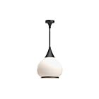 Kuzco Lighting PD524214MBOP Hazel 1-Light 60W Matte Black and Opal Matte Glass Pendant