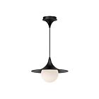 Kuzco Lighting PD525113MBOP Fuji 1-Light 60W Matte Black and Opal Matte Glass Pendant