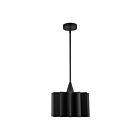 Kuzco Lighting PD528412MB Plisse 1-Light 60W Matte Black Pendant