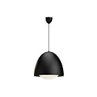 Kuzco Lighting PD529220MBOP Kenji 1-Light 60W Matte Black and Opal Matte Glass Pendant