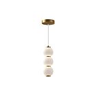 Kuzco Lighting PD530313AGOP-UNV Bijou 20W Aged Gold and Opal Matte Glass LED Pendant