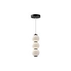 Kuzco Lighting PD530313MBOP-UNV Bijou 20W Matte Black and Opal Matte Glass LED Pendant