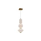 Kuzco Lighting PD530341AGOP-UNV Bijou 20W Aged Gold and Opal Matte Glass LED Pendant