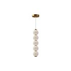 Kuzco Lighting PD531515AGOP-UNV Bijou 20W Aged Gold and Opal Matte Glass LED Pendant
